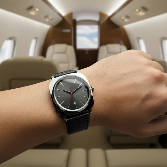 TOMI Original Premium Gift Watch T-084  Quartz Date Leather Strap