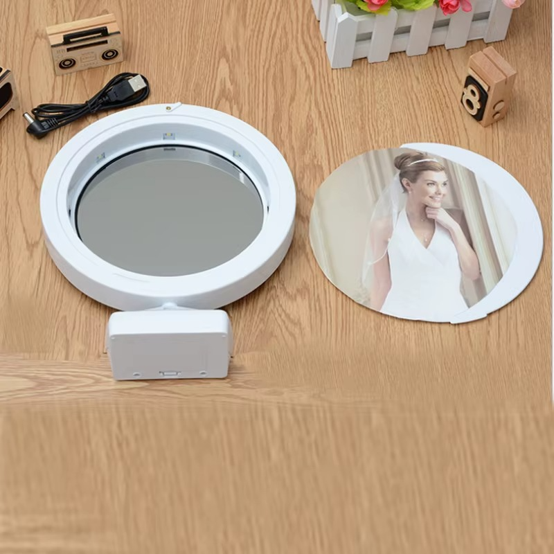 7 Inch Multi function LED Gift Light Photo Frame With Mirror