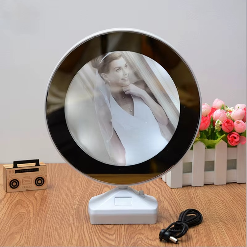 7 Inch Multi function LED Gift Light Photo Frame With Mirror