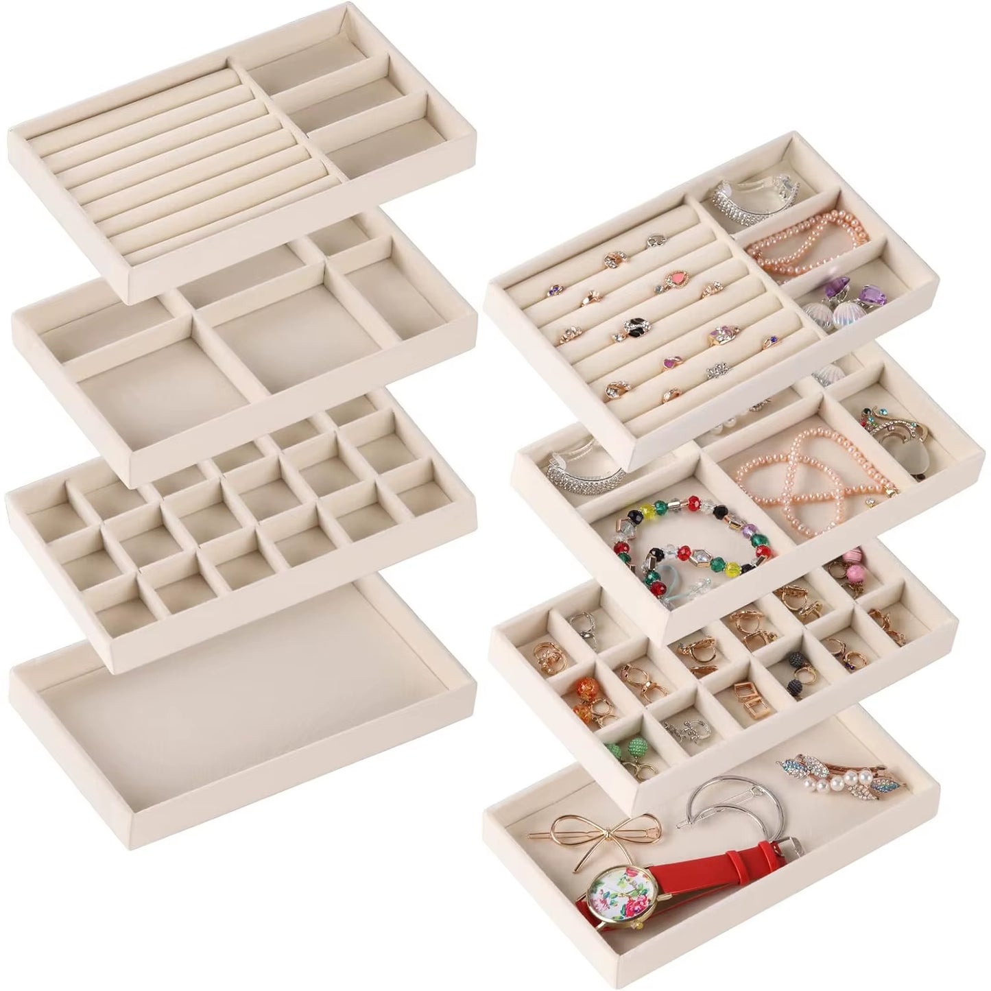 Velvet Jewelry Display Tray