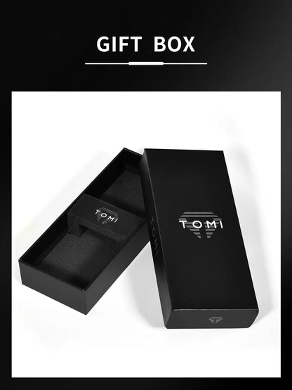TOMI Original Premium Gift Watch T-084  Quartz Date Leather Strap